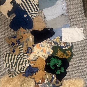 Kids' H&M Dinosaur and Striped T-Shirt Bundle - 18-2T